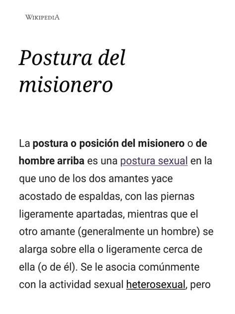 posición misionero|Postura del misionero